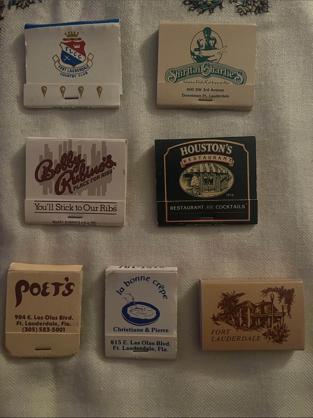 VINTAGE Fort Lauderdale Matchbox Collection - Mixed Logo Design